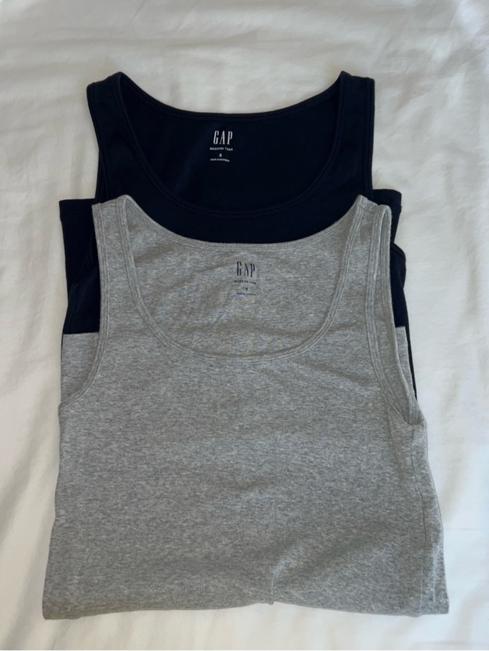 GAP Tank Top Two-Pack in Navy & Gray